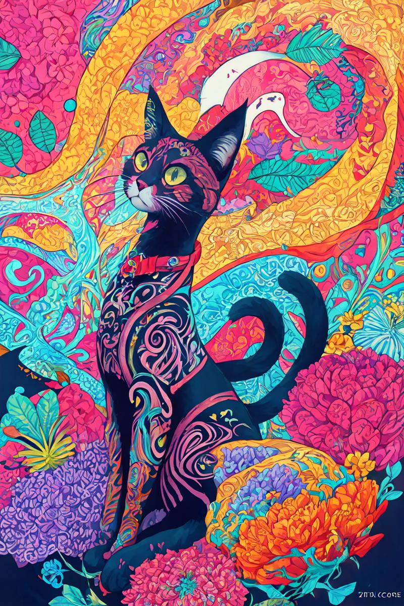 08637-1043491297-masterpiece, top quality, best quality, official art, beautiful and aesthetic, a wave scene and big weed buds around cat,(cat ca.png